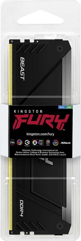 RAM „Kingston KF436C17BB2A/8“ 8 GB 3600 MT/s DDR4 CL17 DIMM FURY Beast RGB | „Kingston“