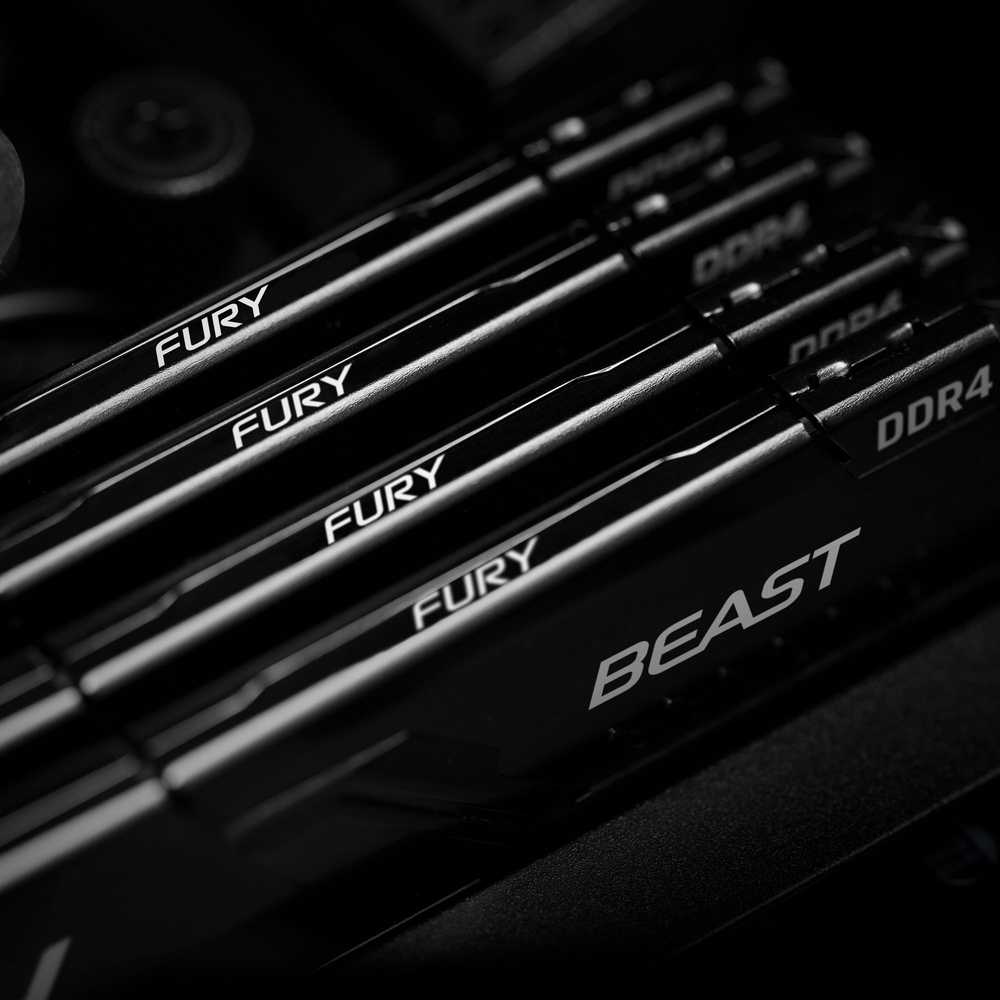 RAM Kingston KF432C16BBK4/32 32GB 3200MHz DDR4 CL16 DIMM (Kit of 4) FURY Beast Juodas | Kingstonas