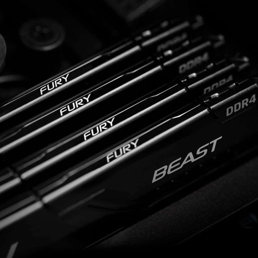 RAM Kingston KF436C18BBK4/64 64GB 3600MHz DDR4 CL18 DIMM (Kit of 4) FURY Beast Juodas | Kingstonas