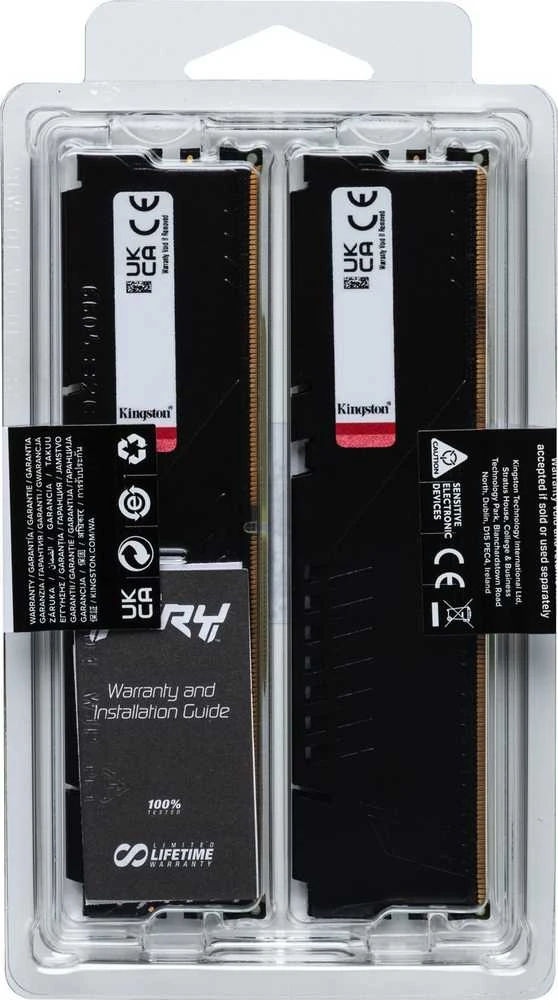 RAM Kingston | Fury Beast | 32 GB | DDR5 | 5200 MHz | Kompiuteris/serveris | Registracijos Nr. | ECC Nr.