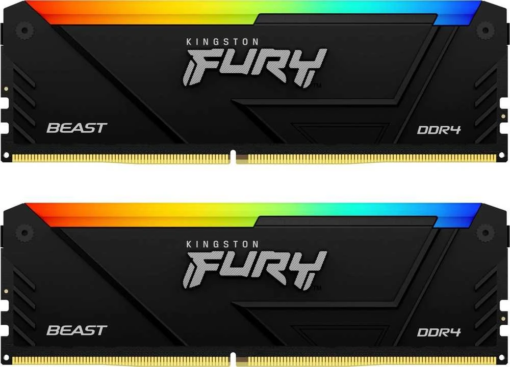 RAM KINGSTON 32GB 3200MHZ DDR4 CL16 DIMM (KIT OF 2) 1GX8 FURY BEAST RGB_
