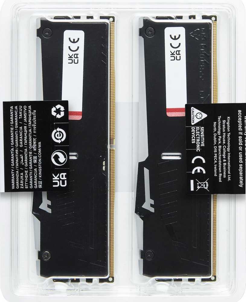 RAM Kingstonas | Fury Beast RGB | 32 komplektas (16GBx2) GB | DDR5 | 5200 MHz | PC/serveris | Registracijos Nr. | ECC Nr