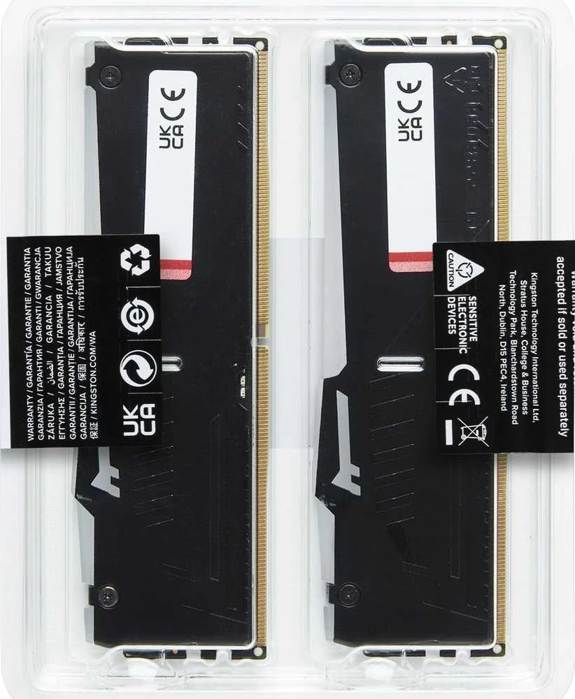 RAM Kingstonas | Fury Beast RGB | 32 komplektas (16GBx2) GB | DDR5 | 5600 MHz | PC/serveris | Registracijos Nr. | ECC Nr