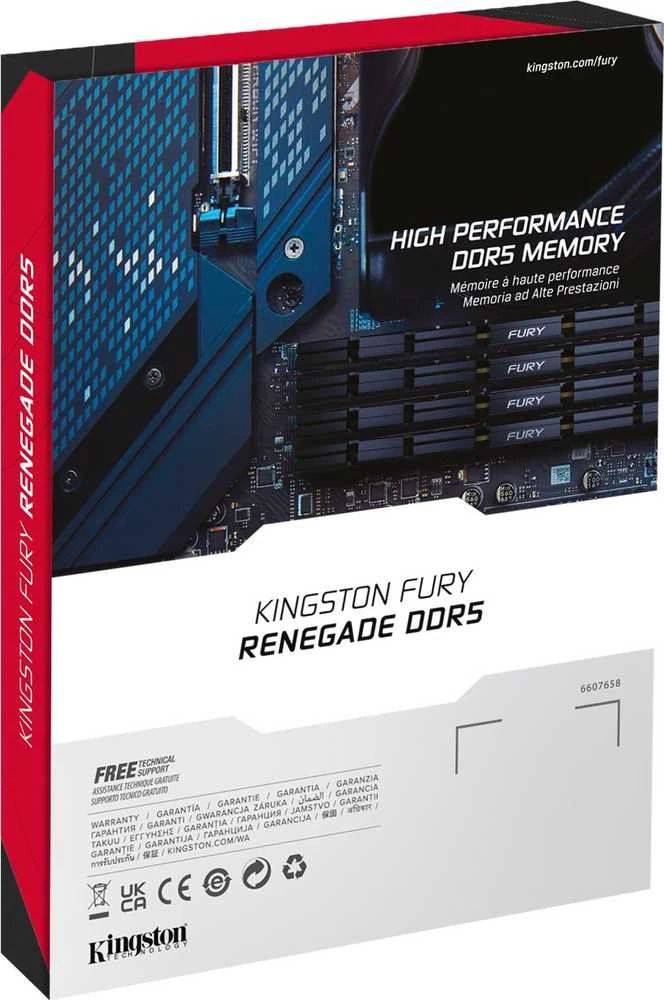 RAM KINGSTON 32GB 6400MT/s DDR5 CL32 DIMM rinkinys iš 2 FURY Renegade Sidabrinis