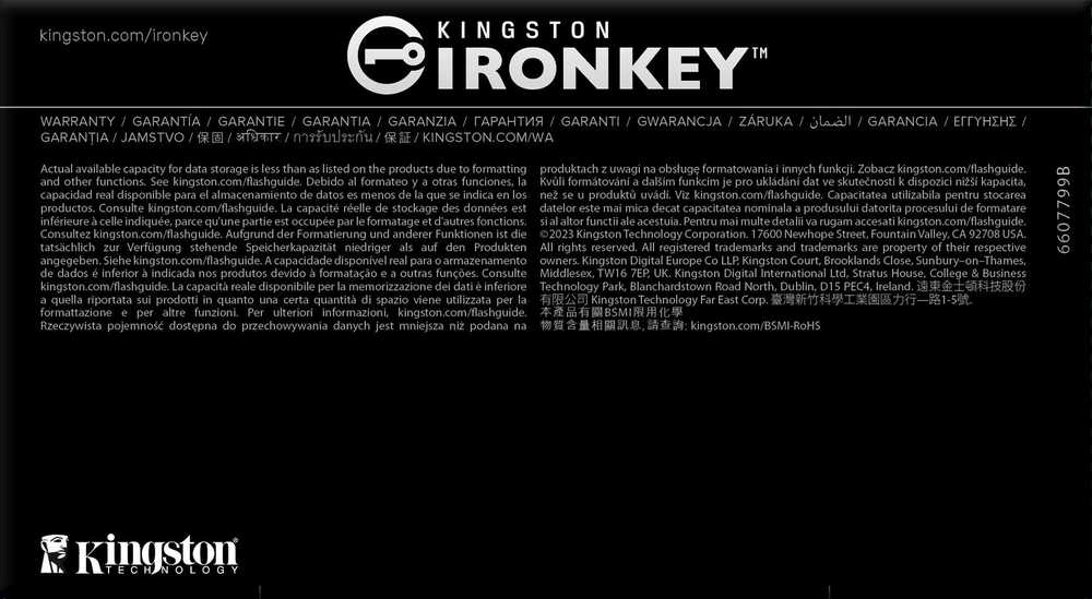 Kingston IronKey D500S 64GB FIPS 140-3 3 lygis 256 bitų