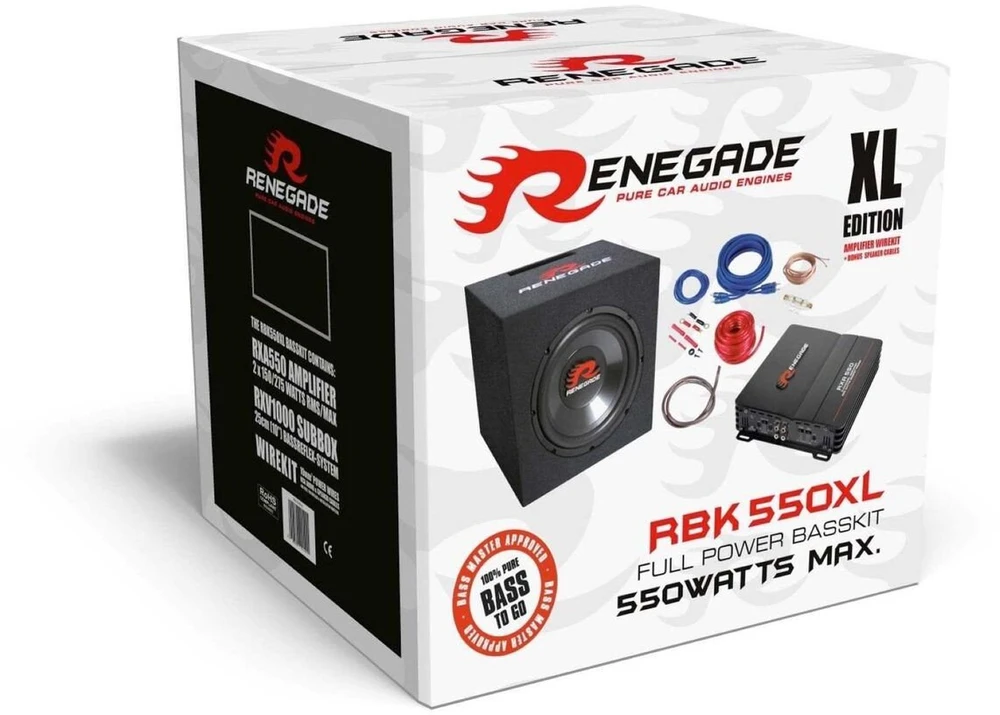 Subwoofer automobilinis Kingston Fury Renegade RBK550XL automobilinis žemųjų dažnių komplektas