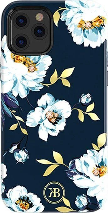 Dėklas Kingxbar Blossom dekoruotas Swarovski kristalais iPhone 12 mini multicolour (Gardenia)