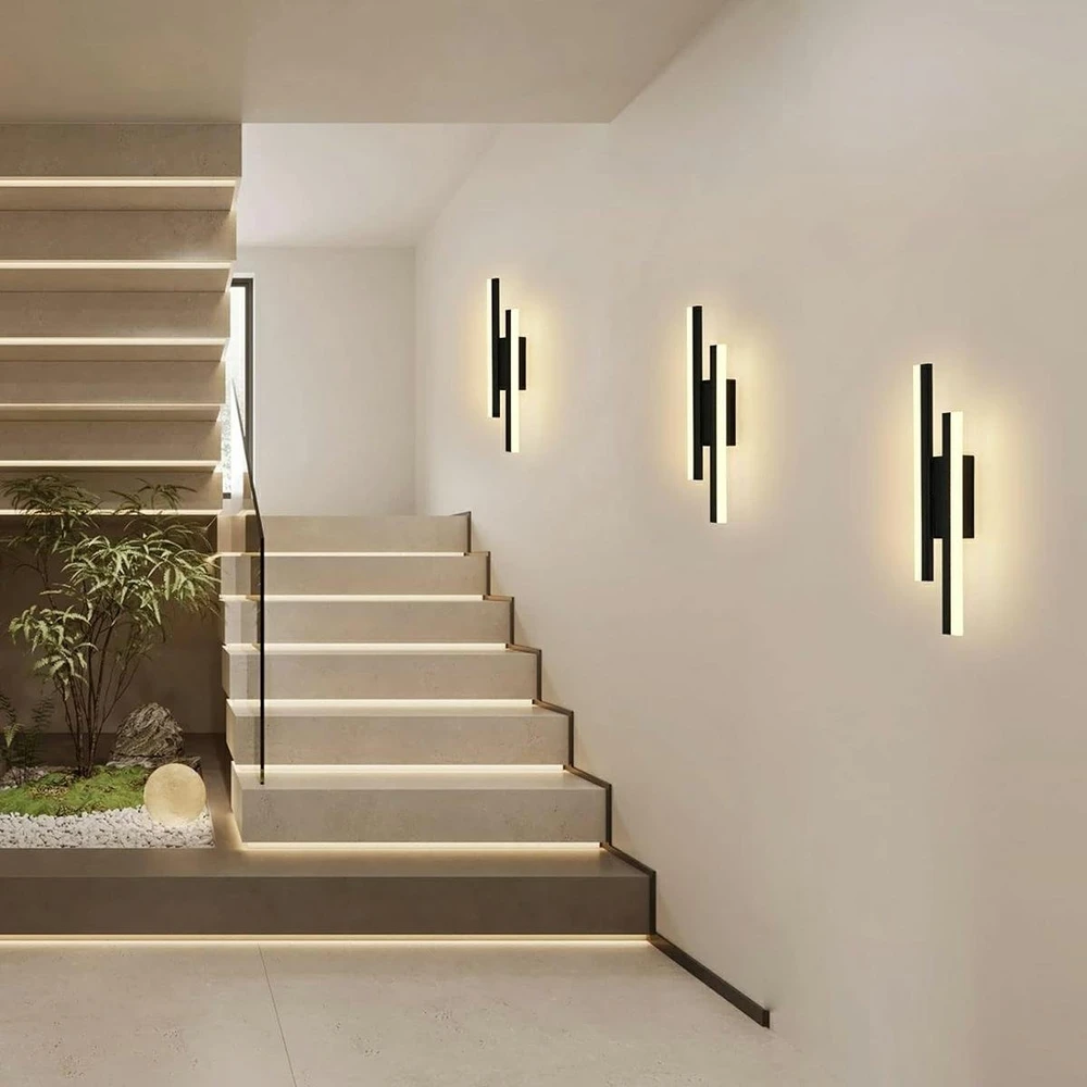 ATL Dvigubas LED sieninis šviestuvas 9W, 3000K, juodas