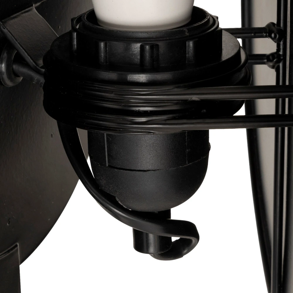 Atmosphera Lamp Juodas palėpės sieninis šviestuvas MYSTI, aukštis 30,5 cm