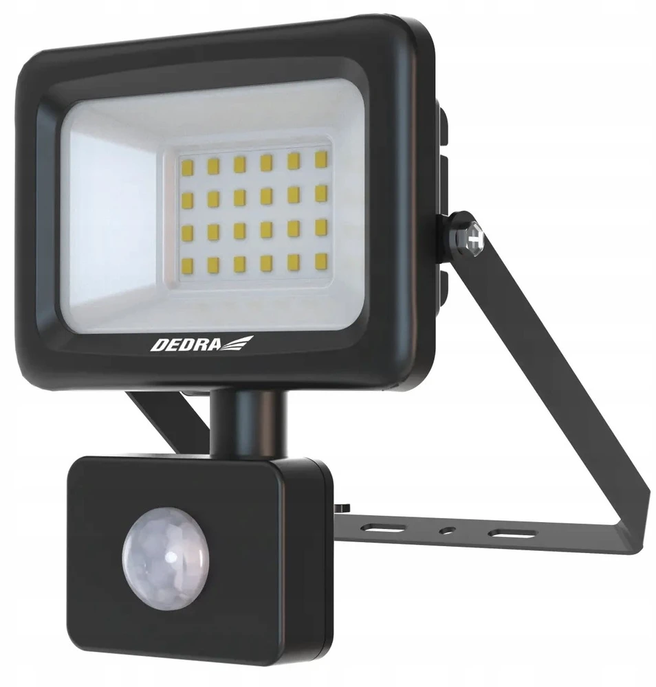 Dedra Lampa Plonas sieninis šviestuvas 20 W SMD LED judesio jutikliu, 1800 lm, IP44