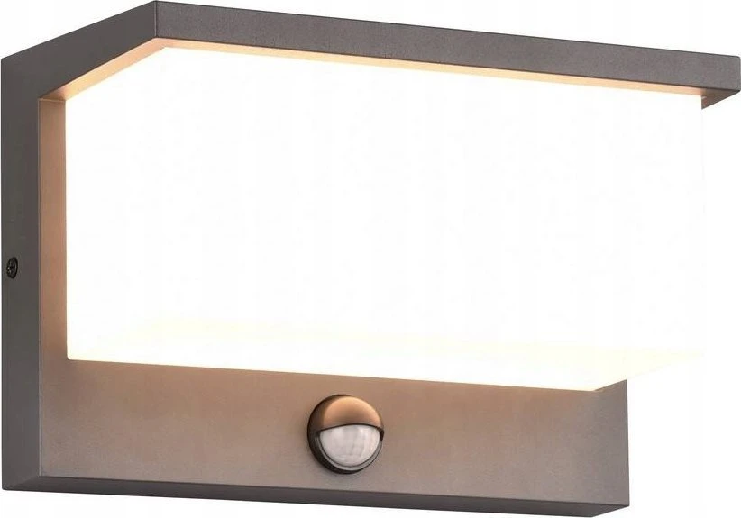 DELIGHT 13W LED sieninis fasado šviestuvas NESTOS, antracito sp., 3000K, su judesio davikliu, IP54