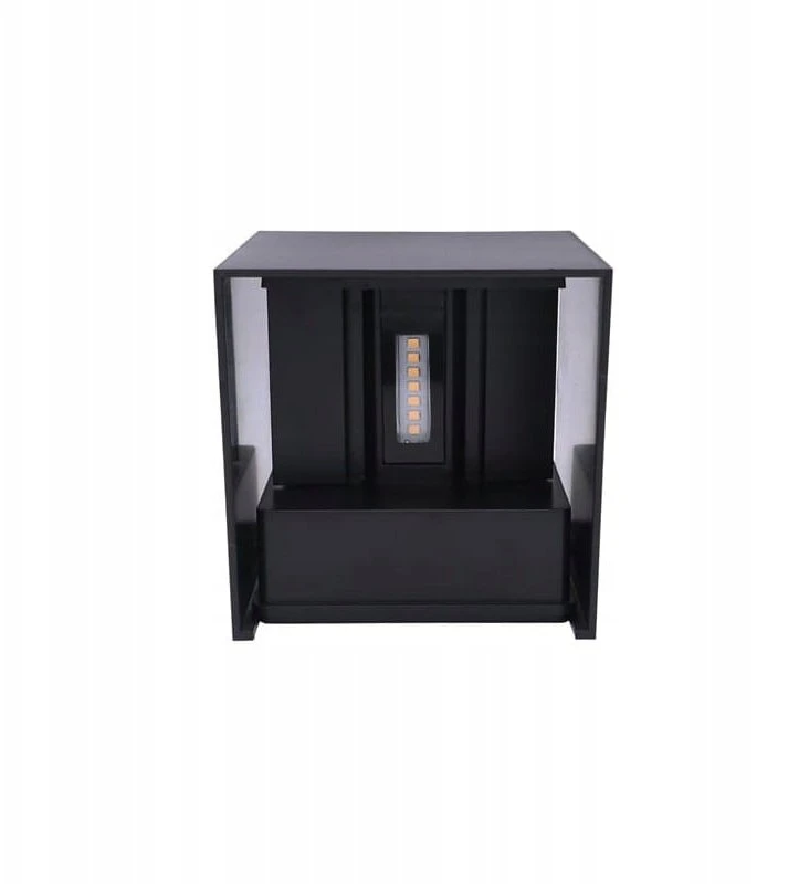 Sieninis šviestuvas Led Line Lite Sieninis lauko šviestuvas CUBE 2x3W 4000K, reguliuojamo švietimo kampo, juodas spalvos