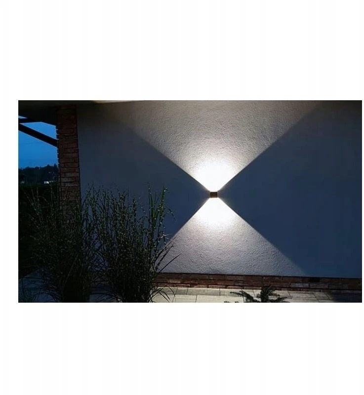 Sieninis šviestuvas Led Line Lite Sieninis lauko šviestuvas CUBE 2x3W 4000K, reguliuojamo švietimo kampo, juodas spalvos