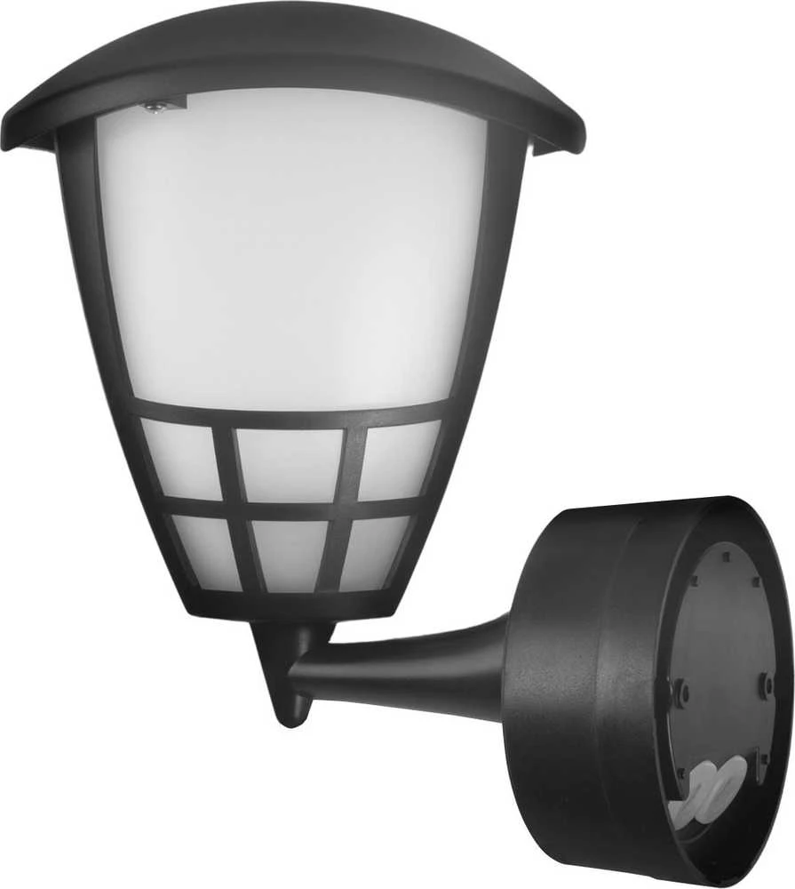 Sieninis šviestuvas 1xE27 su Maclean jutikliu, infraraudonųjų spindulių jutikliu, maks. apkrova 60W, IP65, juoda spalva, MCE518 B