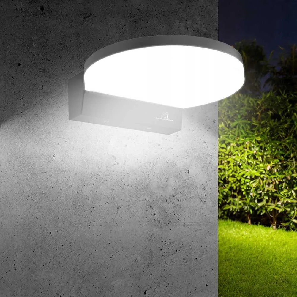 Sieninis šviestuvas Lampa „Maclean“ LED lempa, pilka, 15 W, IP65, 1300 lm, neutrali balta (4000 K) MCE346 GR