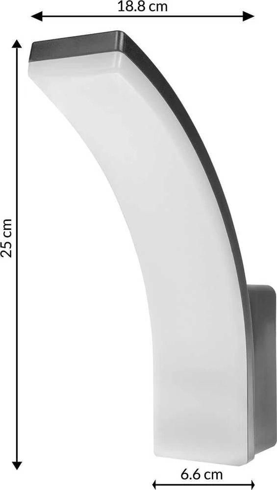 Sieninis šviestuvas Lampa LED Maclean,spalva pilka, 20W, IP65, 2750lm, barwa neutralna balta (4000K) MCE511 GR