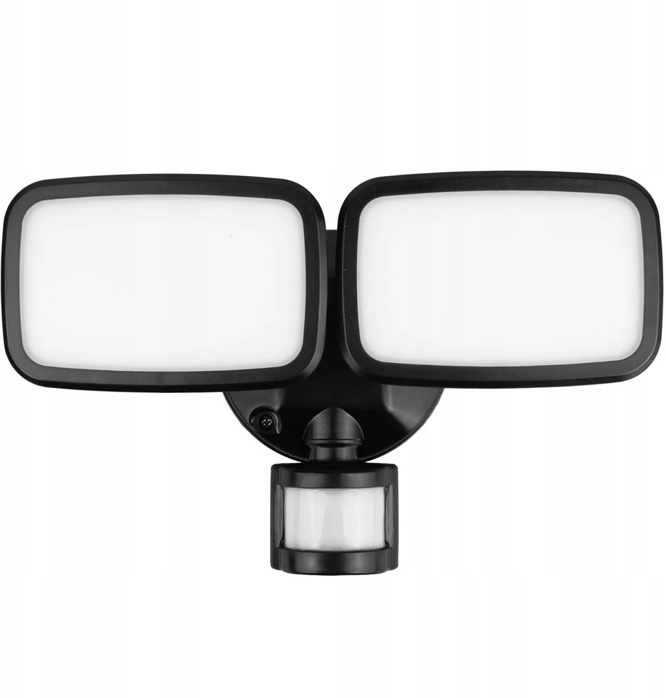Maclean LED sieninis šviestuvas, su PIR jutikliu, 20W, 1500lm, IP65, neutralus baltas 4000K, juodas, MCE524 B