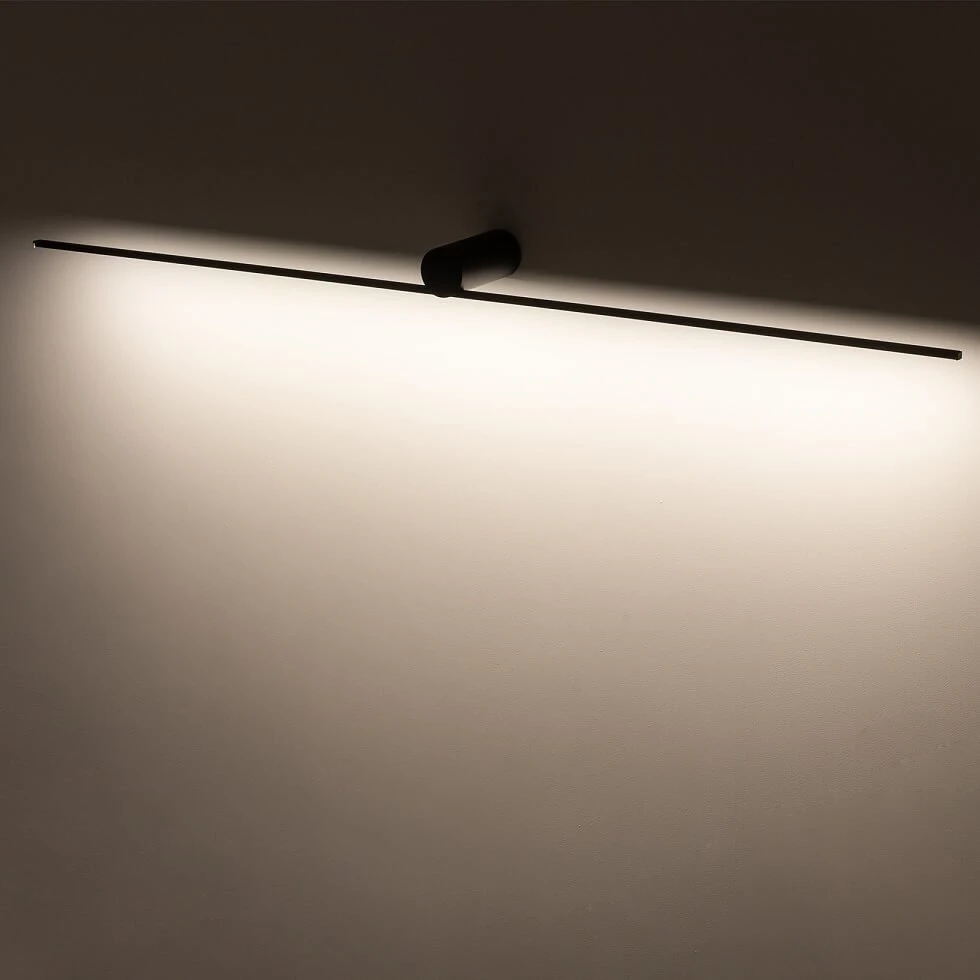 Sieninis šviestuvas Kinkiet Nowodvorski Lampa ścienna Spin M 10370 LED 14W 3000K prosta juoda