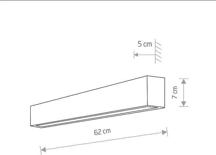 Sieninis šviestuvas Nowodvorski Sieninis šviestuvas virš veidrodžio STRAIGHT WALL 7596 juodos spalvos sieninis šviestuvas