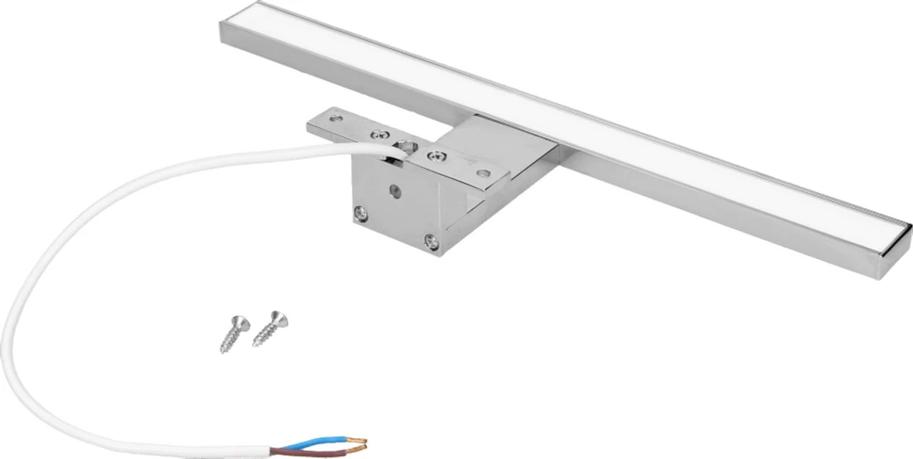 Sieninis šviestuvas Orno NORTES LED 5W, veidrodinė lempa, 320lm, 4000K, ilgis 30 cm, aliuminis, sidabrinė