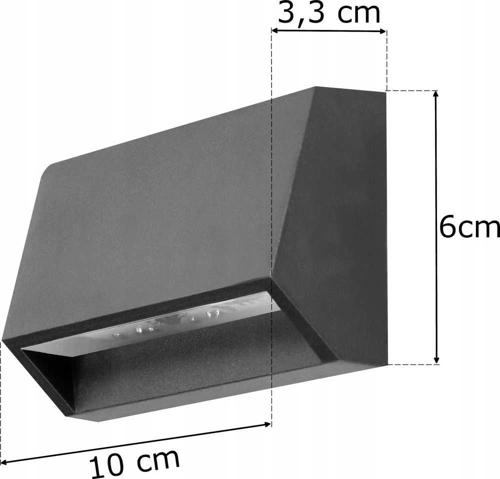 Sieninis šviestuvas Orno ENYE LED 1.5W, fasadinis šviestuvas, 60lm, IP65, 4000K,