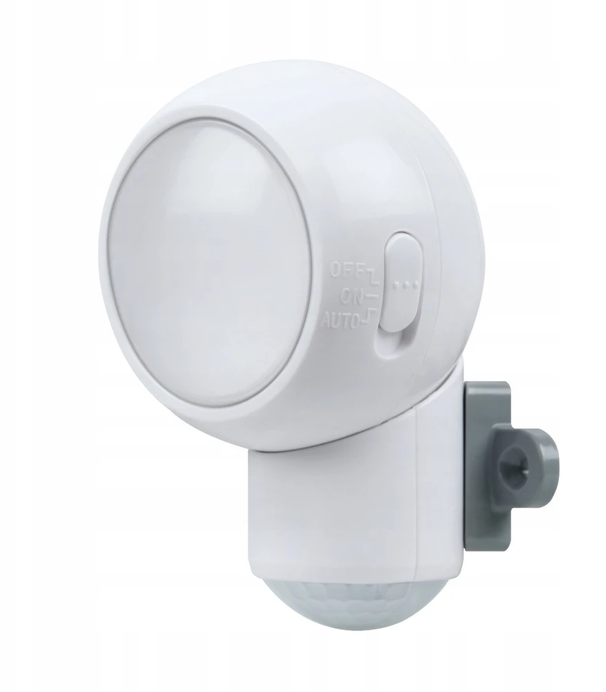 Osram 0,3W LED sieninis šviestuvas SPYLUX, baltas, 3000K, su baterija ir judesio davikliu, IP43