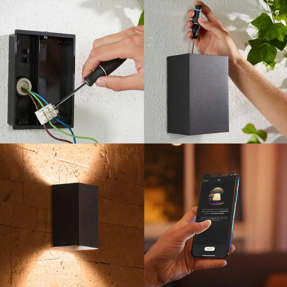 Philips Hue Sieninis lauko šviestuvas Resonate (Baltas ir spalvotas)