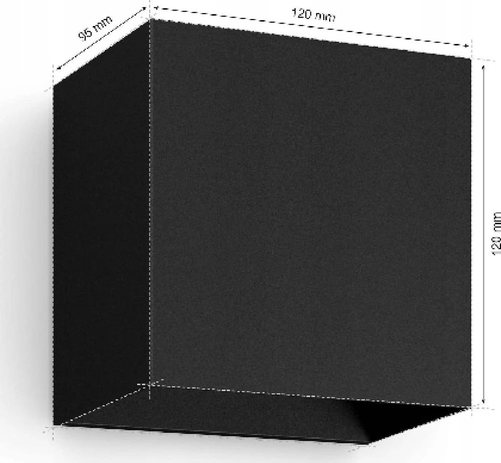 Sieninis šviestuvas Philips Hue WCA Resonate Outdoor Downward Wall Lantern, Juodas | 8 W | 2000-6500 Hue Baltas Color Ambiance