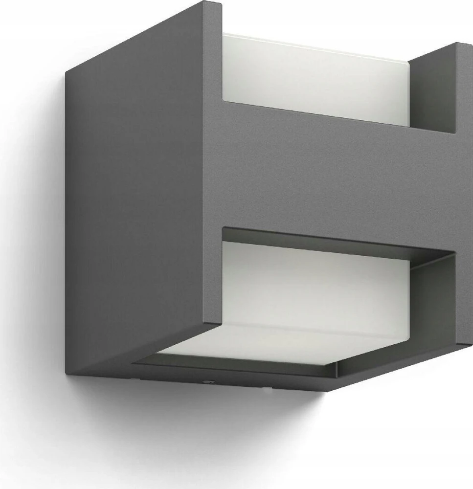 „Kinkiet Signify Philips Outdoor A-Label Arbour Wand UE“ aukštyn ir žemyn 3,8 W 27 K antracito spalvos