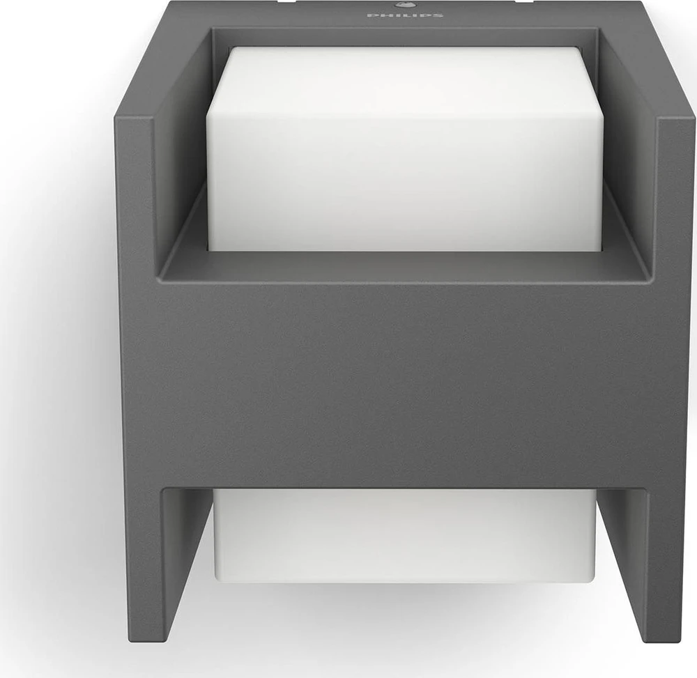 „Kinkiet Signify Philips Outdoor A-Label Arbour Wand UE“ aukštyn ir žemyn 3,8 W 27 K antracito spalvos
