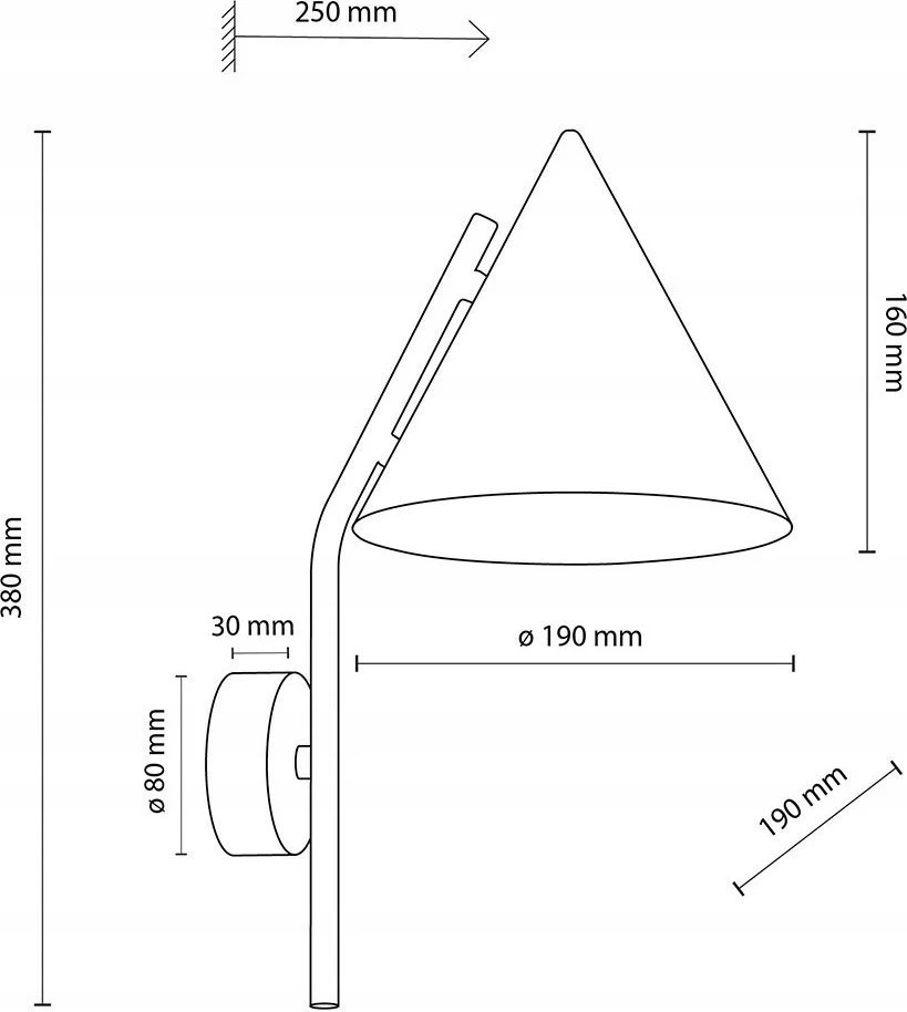 Sieninis šviestuvas Tk_Lighting Šviestuvas sieninis TK Lighting Cono 10041, 15 W, E27