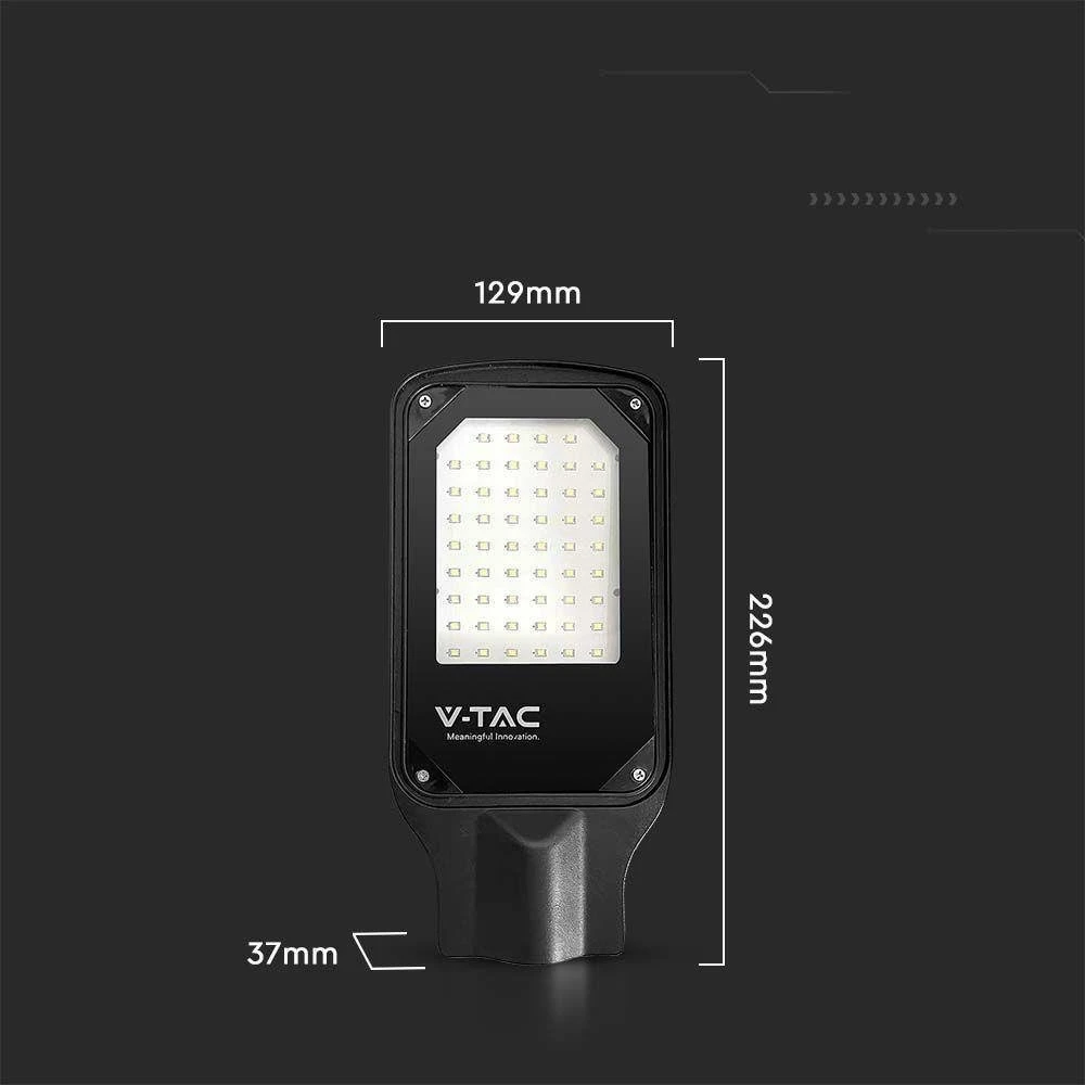 V-tac 30W LED gatvės šviestuvas, juodas, 4000K