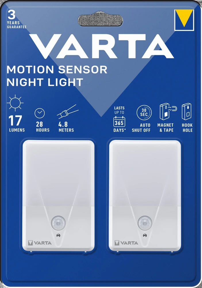 Varta Motion Sensor Night Light Twin Pack be. Batt. 16624101402
