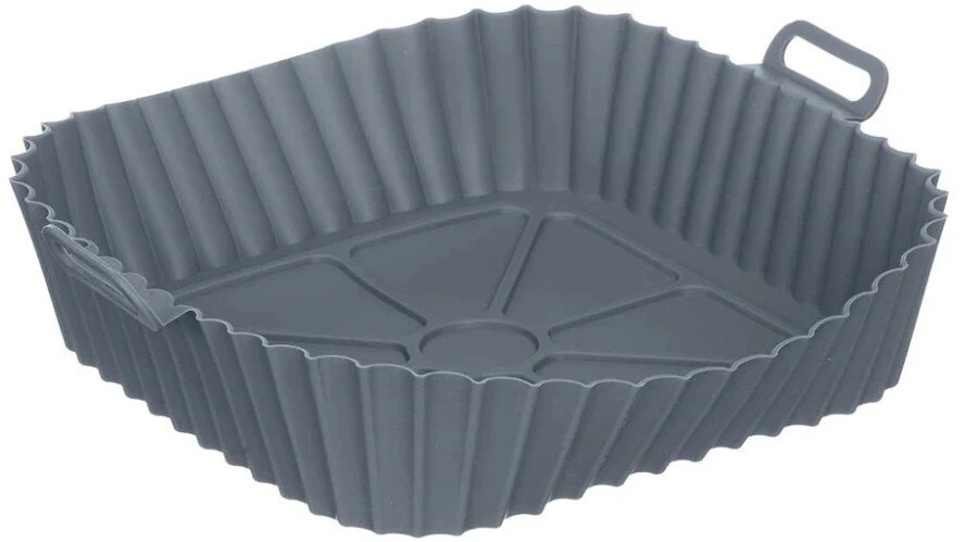 Kvadratinė silikoninė kepimo forma oro gruzdintuvei, pilka, 6×23×20.5 cm, 90349, Kinvara