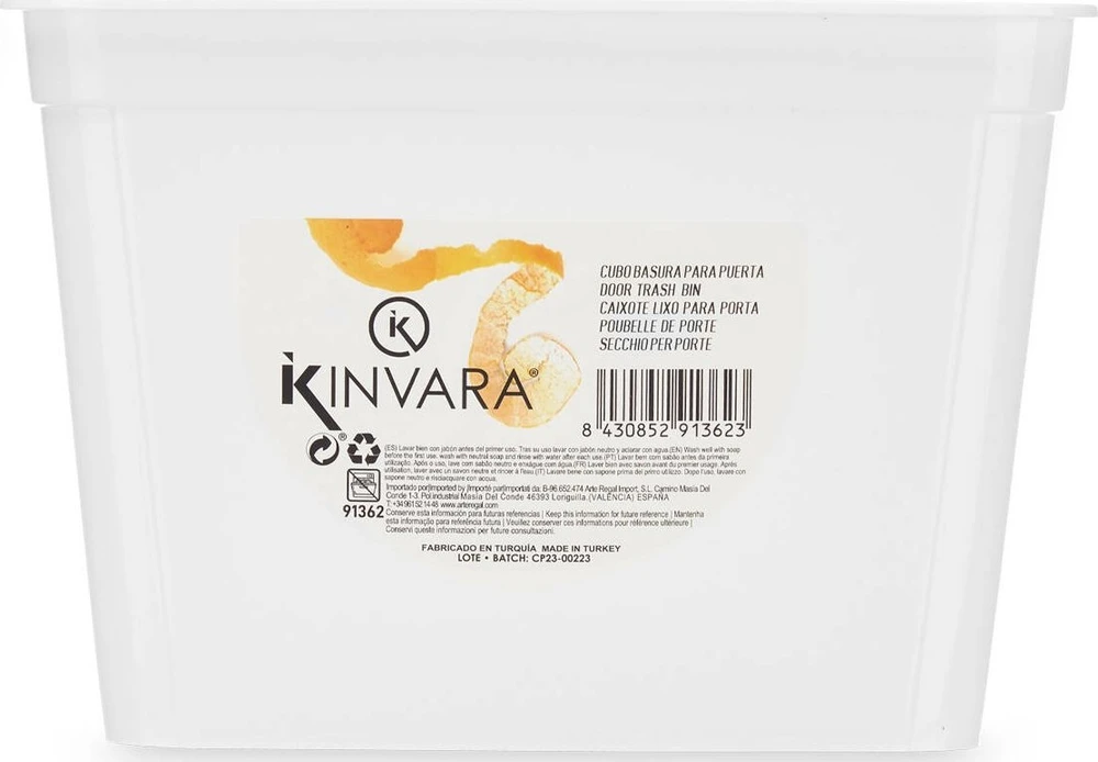 Kinvara Lupimo spintelės durelių krepšelis, 4 l