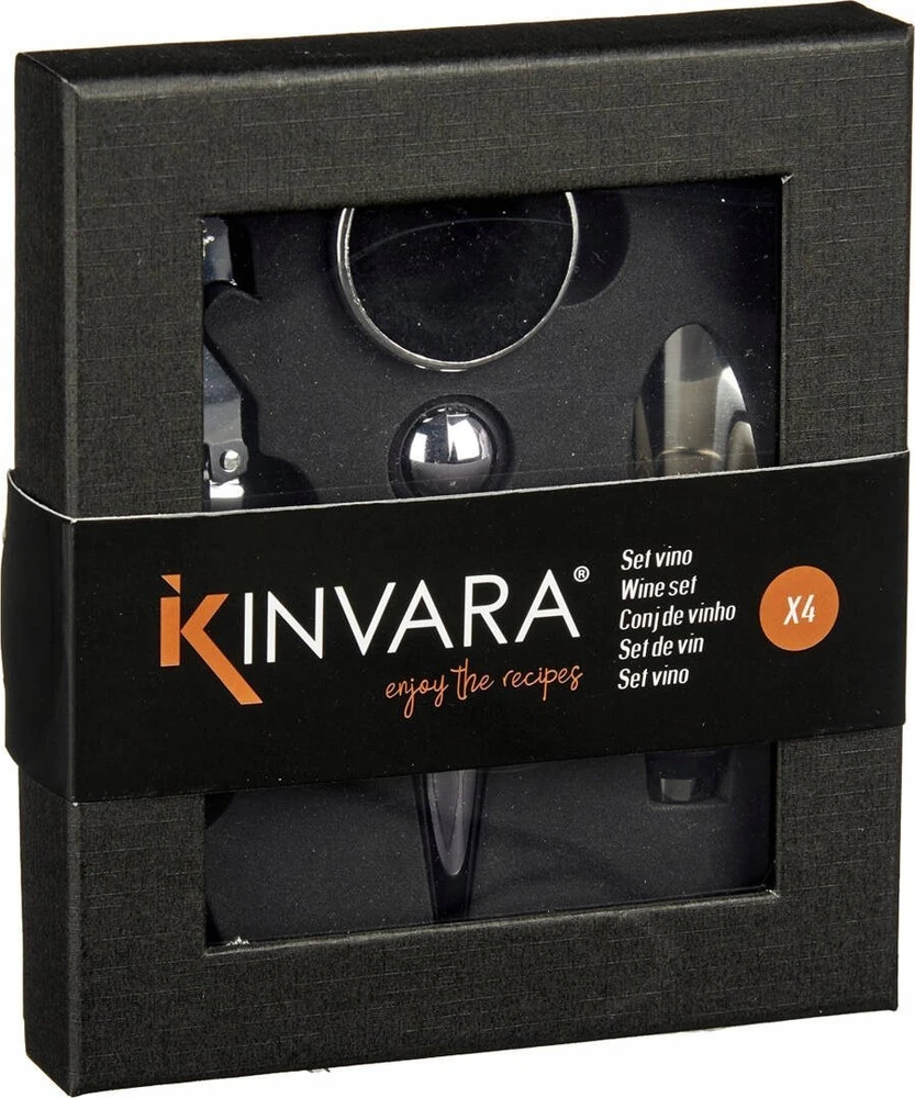 Kinvara Priedai do wina, komplektas 4 vnt.