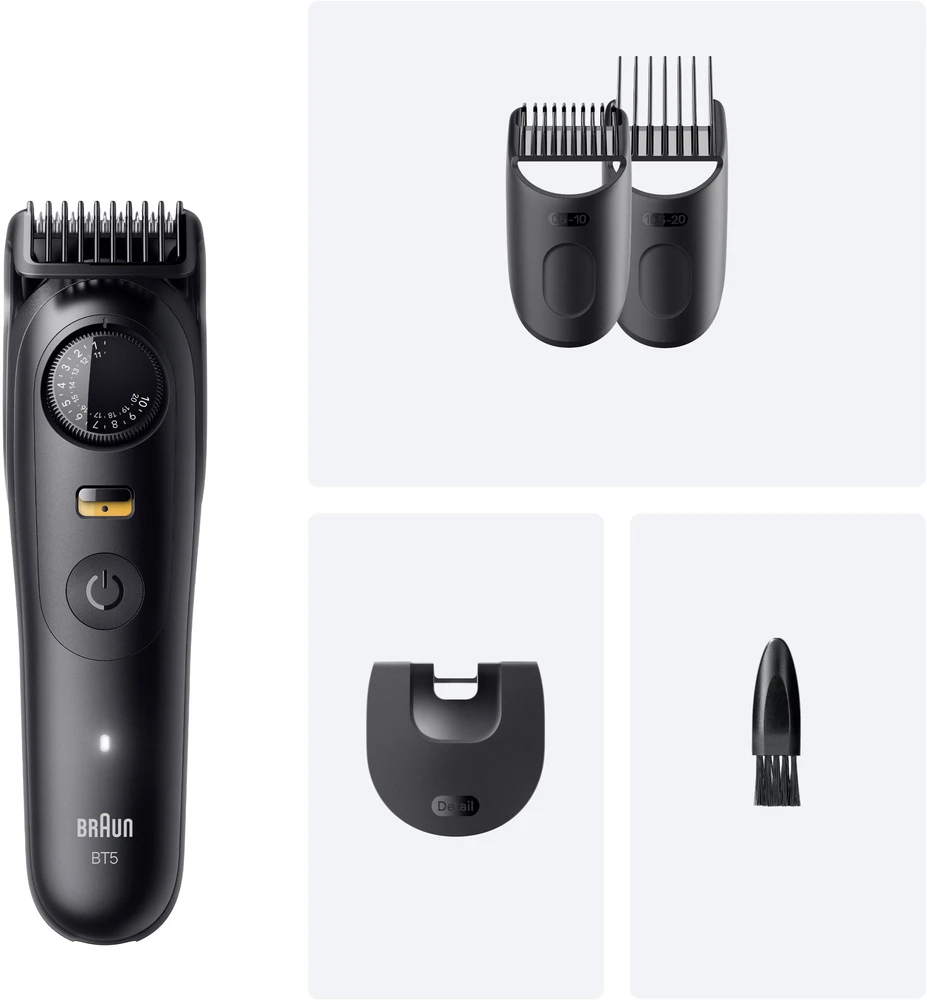 Barzdaskutė „Braun“ barzdos kirptuvas | 5 serija BT5520 | Belaidis | Ilgio pakopų skaičius 40 | Juodas