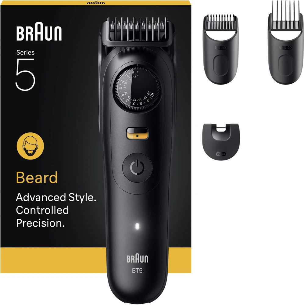 Barzdaskutė „Braun“ barzdos kirptuvas | 5 serija BT5520 | Belaidis | Ilgio pakopų skaičius 40 | Juodas