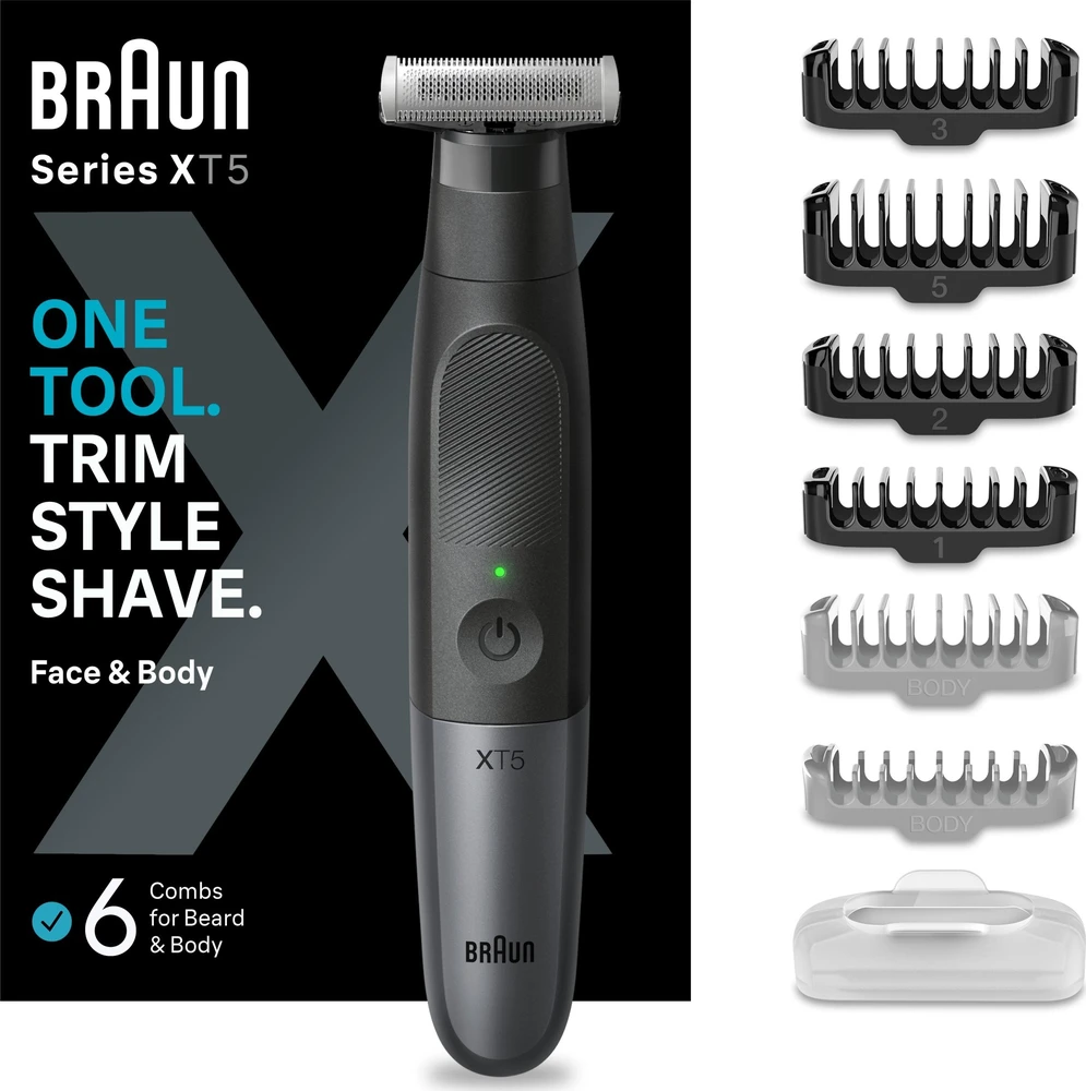 Barzdaskutė Braun Series XT 5200 Veidas+Kūnas+Kelionės