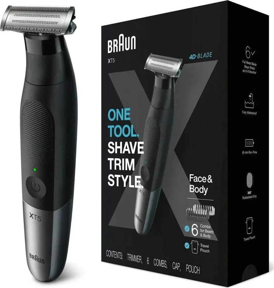 Barzdaskutė Braun Series XT 5200 Veidas+Kūnas+Kelionės