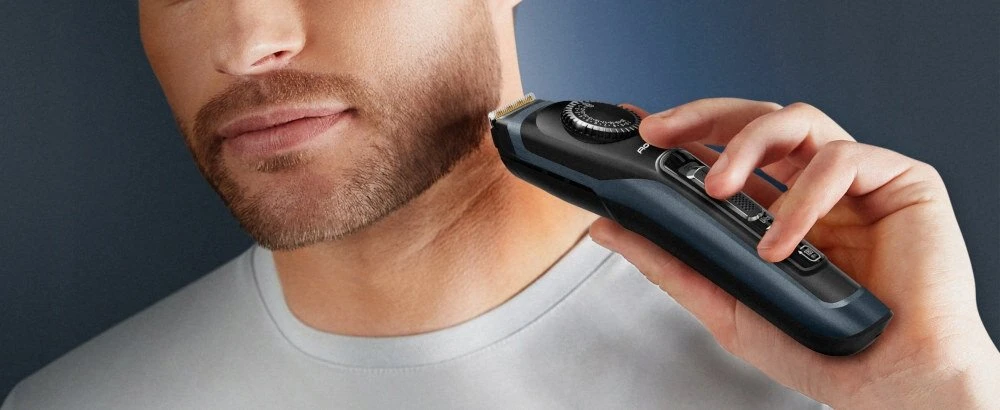 Rowenta Beard Trimmer | TN3804E0 Virtuo | Cordless | Number of length steps 39 | Juodas/Mėlyna