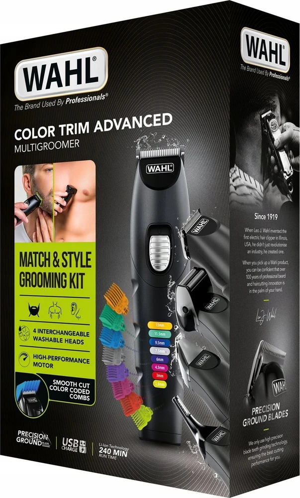Kirpimo Mašinėlė - Wahl Color Trim Advanced 8 Ličio-Jonų Juoda