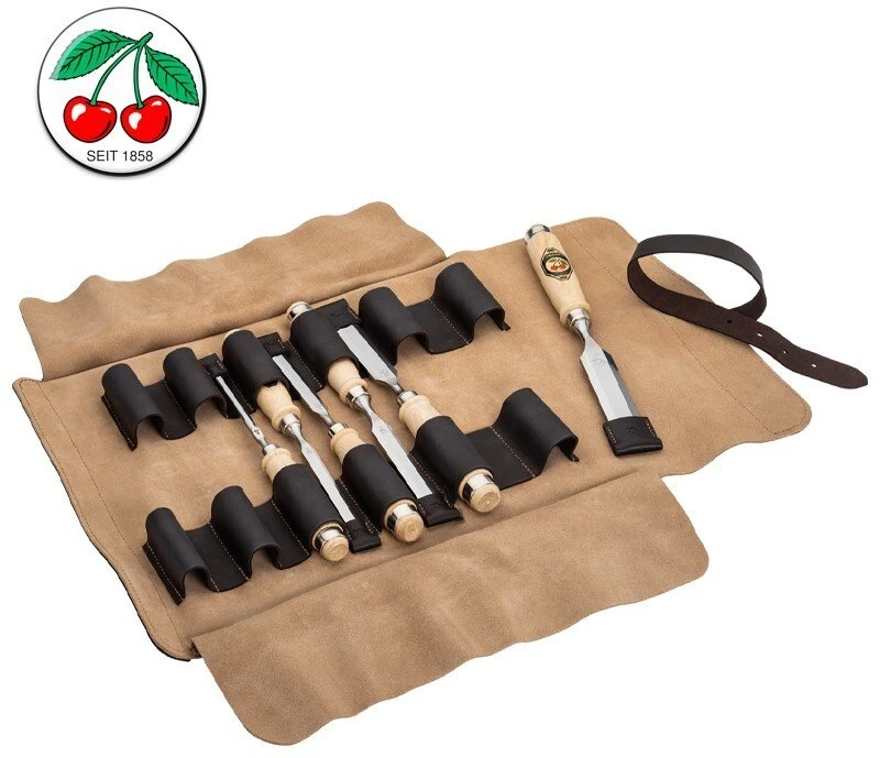 Kirschen Kirschen Chisel set in leather case, 6 pcs.