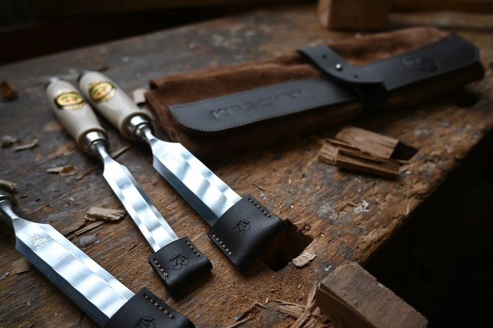Kirschen Kirschen Chisel Set in Leather Case, 12-pc.