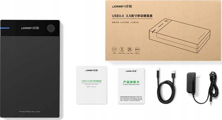 Ugreen kišenė 3.5'' SATA HDD - USB 3.0 (50422)