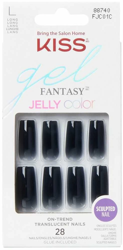 KISS geliniai nagų lakai „Gel Fantasy Jelly Color“, 28 vnt.