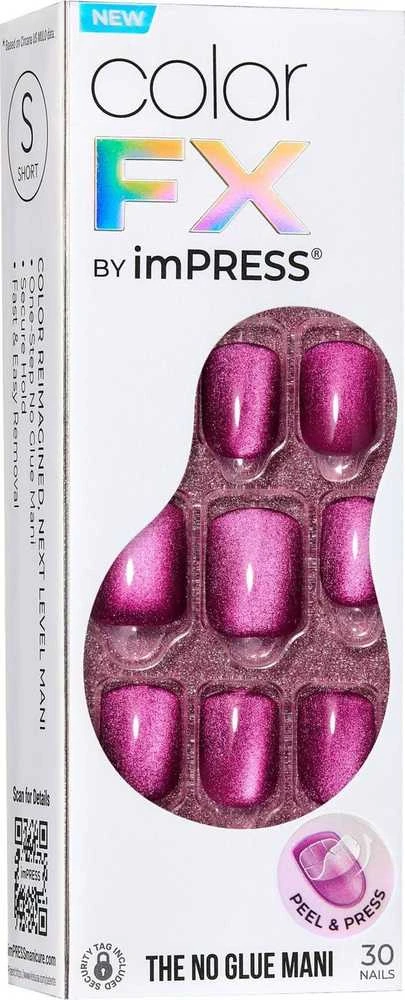 KISS klijuojami nagų lakai ImPRESS Color FX - lygiai 30 vnt.