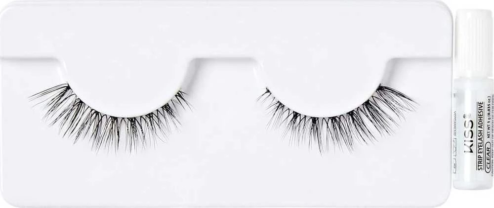 KISS Bare Collection KAR03 dirbtinės blakstienos, 1 pora & Lash Glue Net Wt. 1g