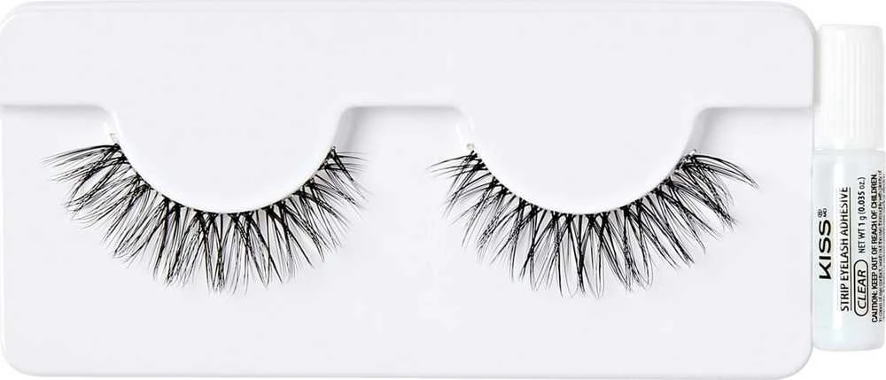 KISS Bare Collection KAR04 dirbtinės blakstienos, 1 pora & Lash Glue Net Wt. 1g