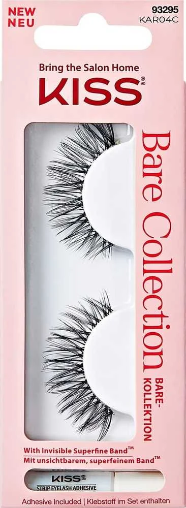 KISS Bare Collection KAR04 dirbtinės blakstienos, 1 pora & Lash Glue Net Wt. 1g